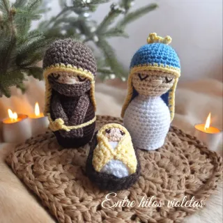 Belén de crochet: 3 figuras