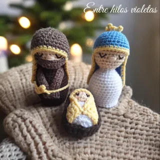 Belén de crochet: 3 figuras
