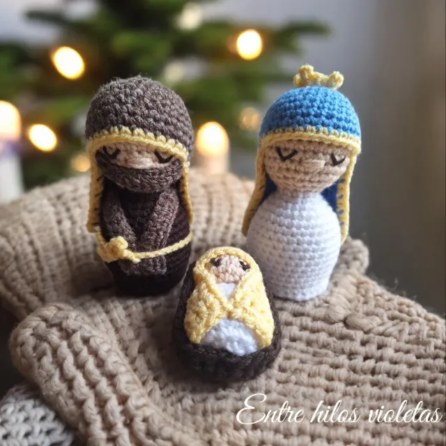 Belén de crochet: 3 figuras