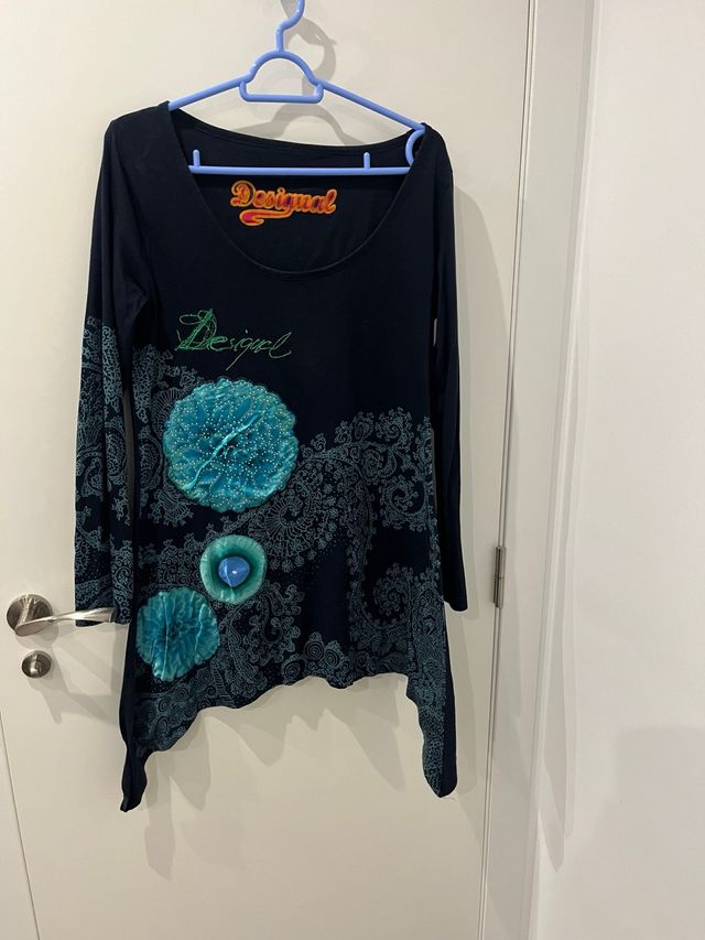 Camiseta Desigual Talla 40 Manga Larga