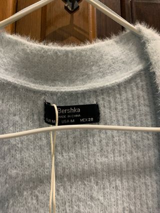 Cárdigan Bershka azul claro talla M