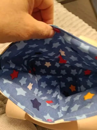 Bolsito infantil artesanal con corazones NUEVO