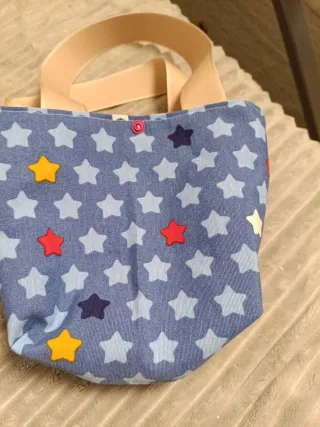 Bolsito infantil artesanal con corazones NUEVO