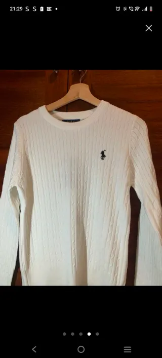 Jersey Polo Ralph Lauren Blanco Trenzado