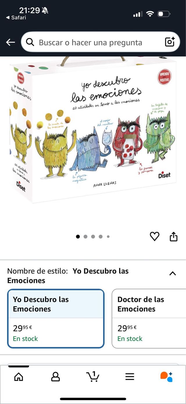 Juego infantil El monstruo de colores