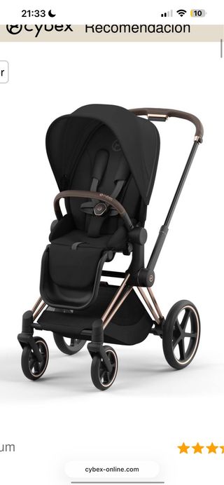 Cybex Priam Silla de Paseo Negra y dorado rosa