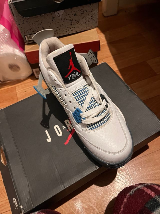 Jordan 4 Retro Blanco/Azul originales