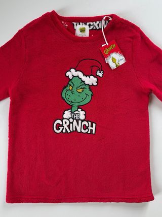 Pigiama grinch pile fleece rossa nuova primark M