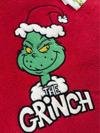 Pigiama grinch pile fleece rossa nuova primark M