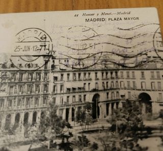 Postal Antigua Madrid Plaza Mayor Hauser y Menet