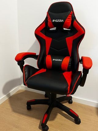 Sedia Gaming BIGZZIA Ergonomica Ufficio Nero Rosso