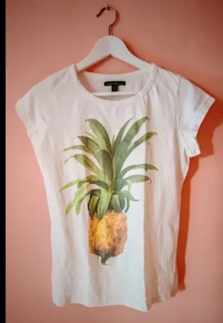 Camiseta Zara Trafaluc. Piña Talla M