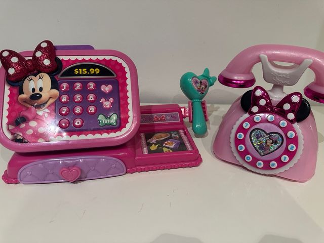 Caja registradora y teléfono Minnie Mouse