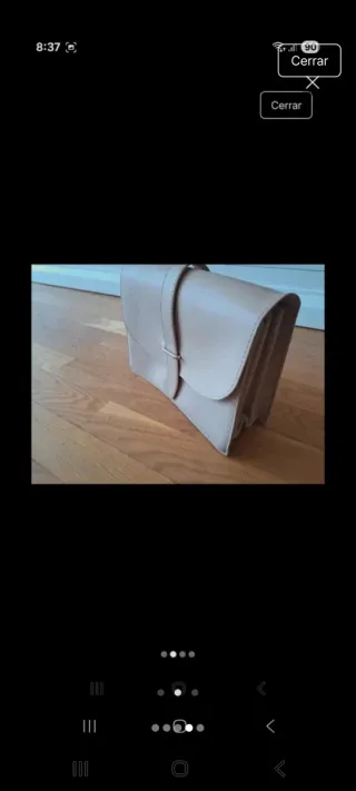 Bolso de hombro beige