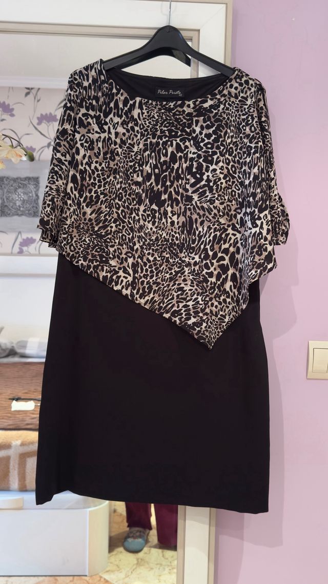 Vestido estampado leopardo talla 42