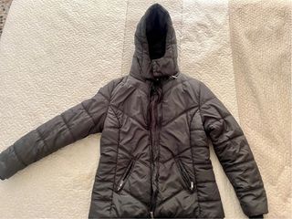 Chaqueta de plumas gris mujer