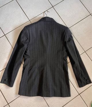 Tailleur donna grigio con righe