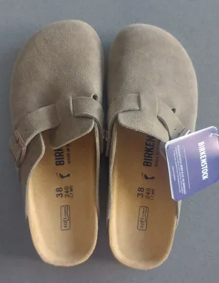 Zuecos Birkenstock Beige Talla 38