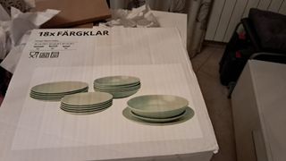 Set 12 piatti piani, fondi e piccoli IKEA