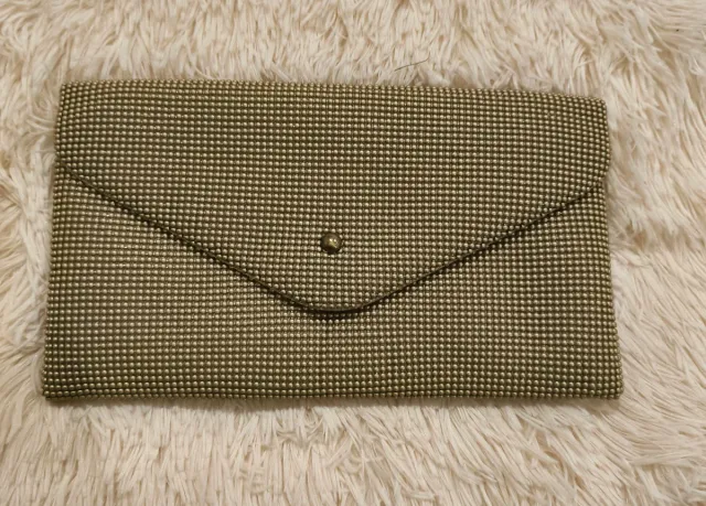 Bolso de fiesta beige y dorado