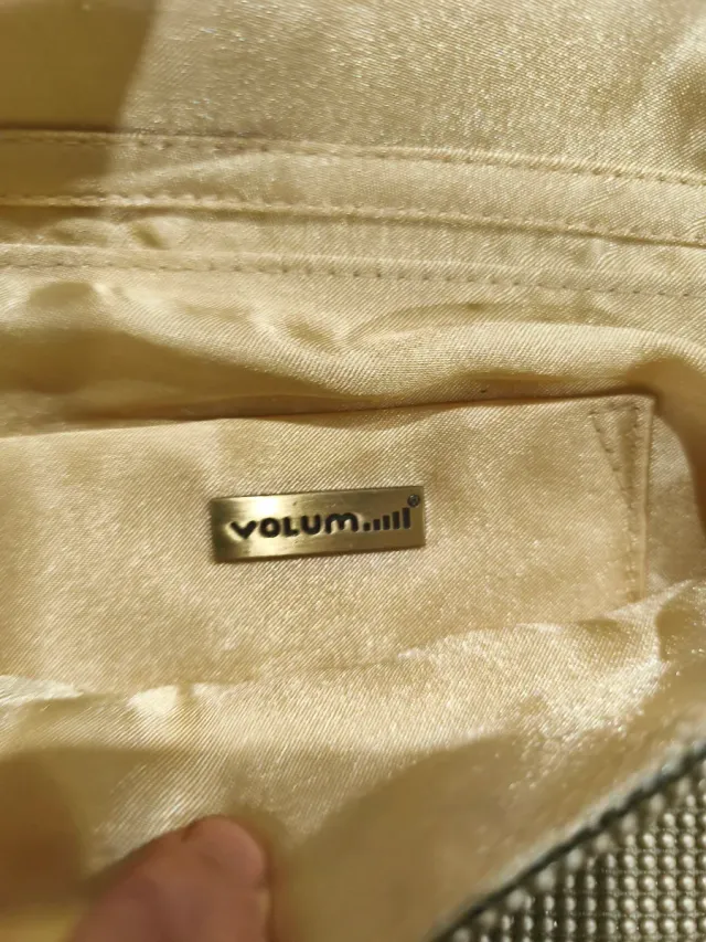 Bolso de fiesta beige y dorado