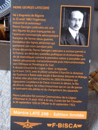 Orologio Pilot Latécoère Blu e Marrone