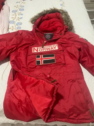 Abrigo Geographical Norway Rojo Talla M