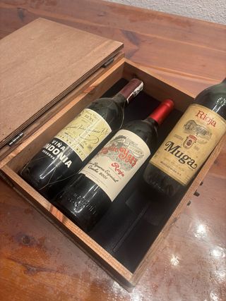 Estuche de madera para 3 Botellas