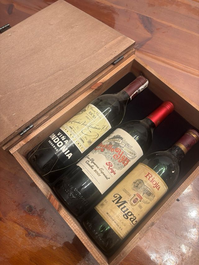 Estuche de madera para 3 Botellas