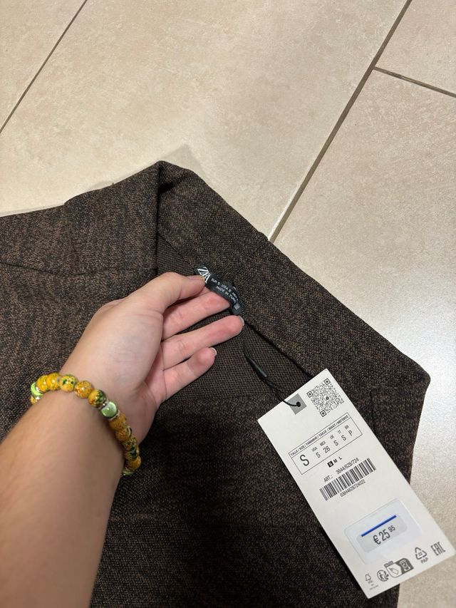 Pantalón Zara ancho marrón nuevo