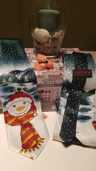 Corbata Navidad  Seda Diseño Italiano(handmade)