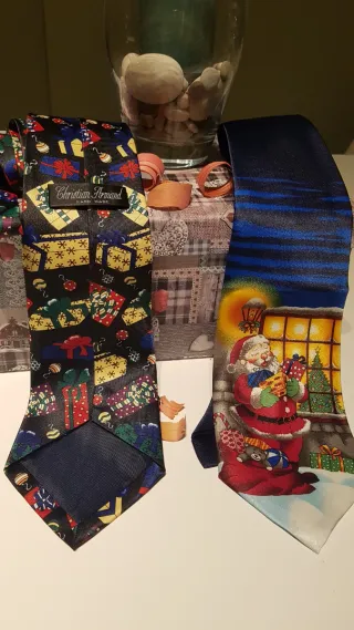 Corbata Navidad  Seda Diseño Italiano(handmade)