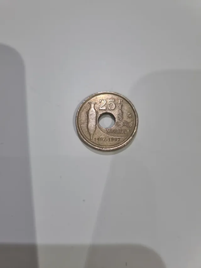 Moneda 25 Melilla 1492-1997