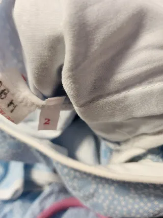 Traje de flamenca volantes azul y blanco