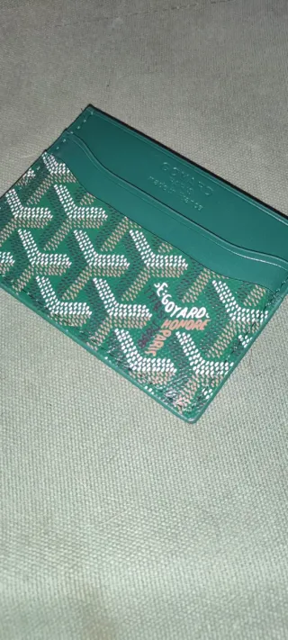 Tarjetero Goyard Verde Multicolor
