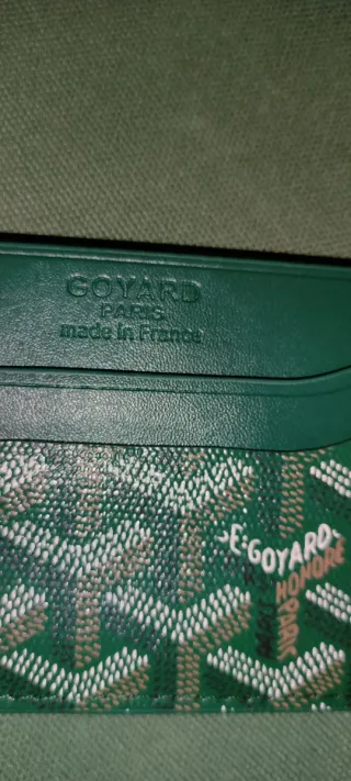 Tarjetero Goyard Verde Multicolor