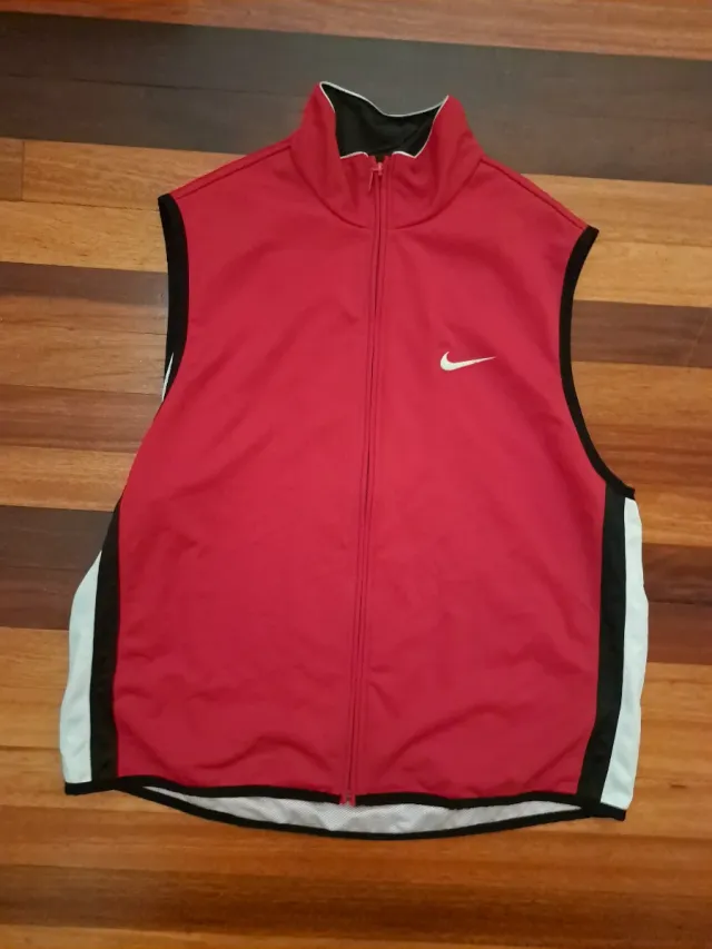 Chaleco Nike Vintage 90s Rojo Blanco