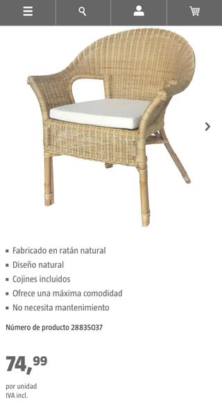 4 Sillones de jardín NUEVOS