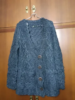 Chaqueta Zara Lana Gris