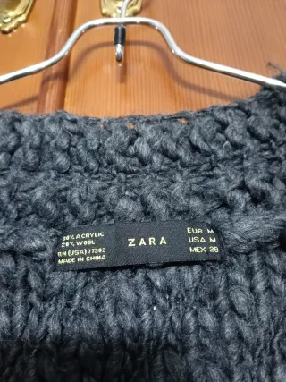 Chaqueta Zara Lana Gris