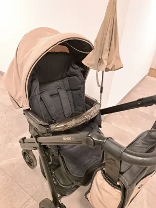 Carro Bebecar con maxicosi con base isofix, silla