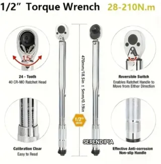LLAVE DINAMOMÉTRICA 1/2 28-210 Nm