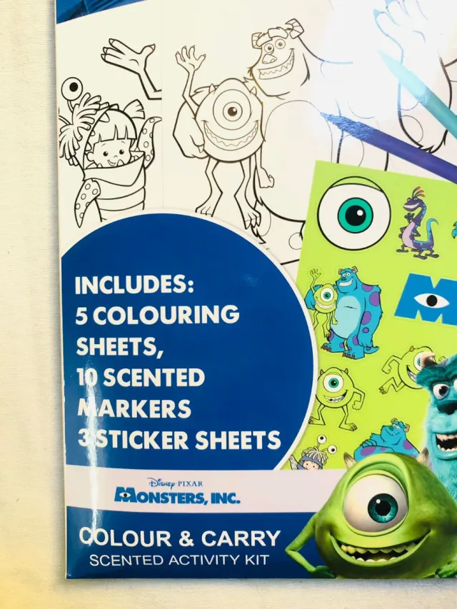 Kit Actividades Monstruos S.A. Colorear y Llevar