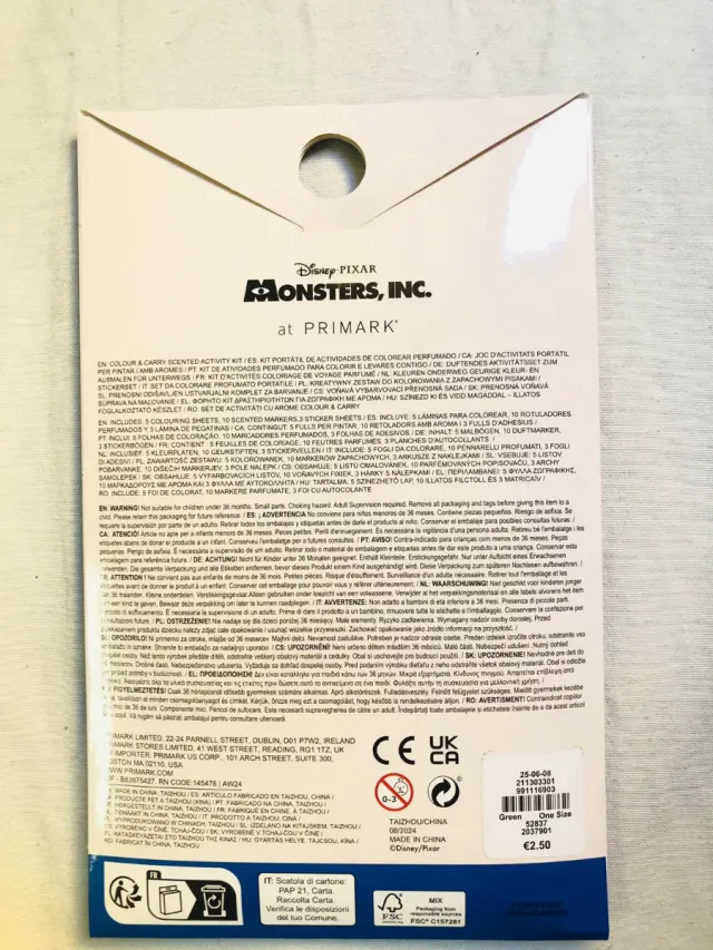 Kit Actividades Monstruos S.A. Colorear y Llevar