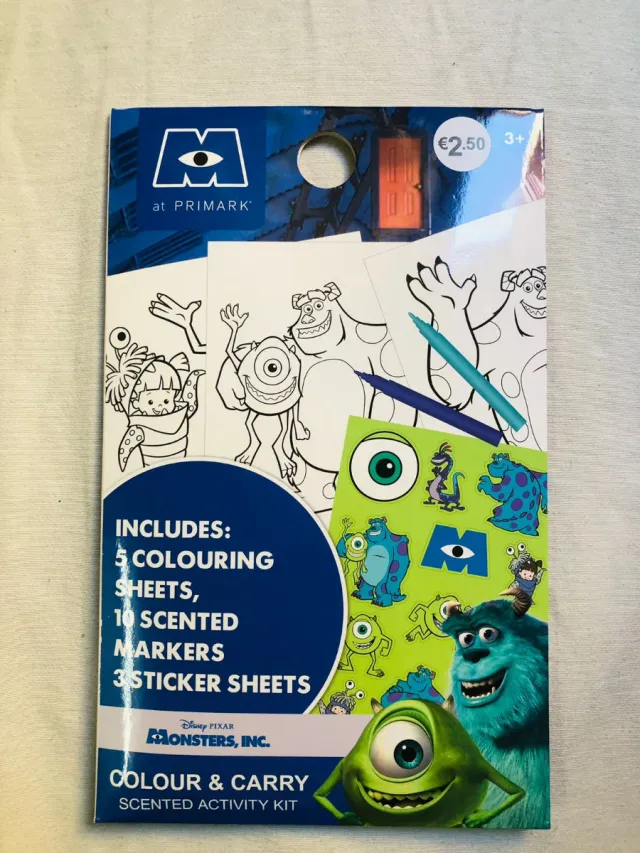 Kit Actividades Monstruos S.A. Colorear y Llevar