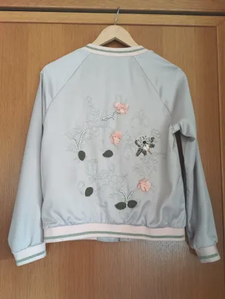 Cazadora Fracomina gris y rosa