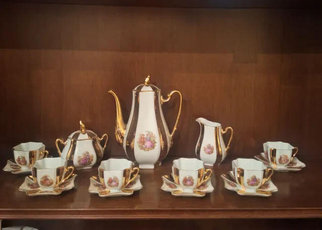 Juego de café de porcelana