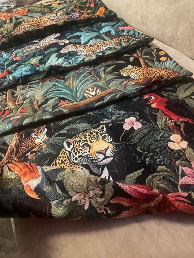 4 Fundas Cojín Doble Cara Selva Animales