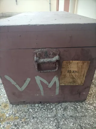 Cassa da crociera in legno d'epoca