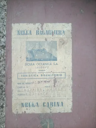 Cassa da crociera in legno d'epoca